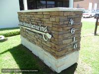 Faux Stone Monument Sign with Raised Aluminum Lettering